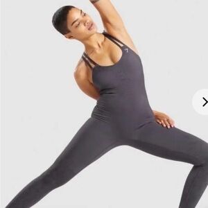 Gymshark Gray Form-Fitting Jumpsuit for Flexibility